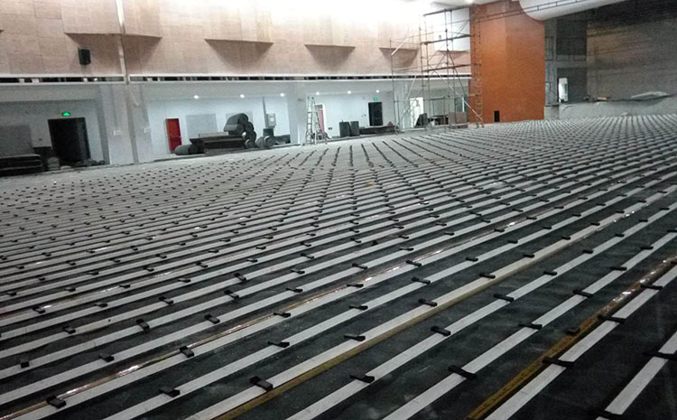 24厚排球館木地板雙層龍骨結構