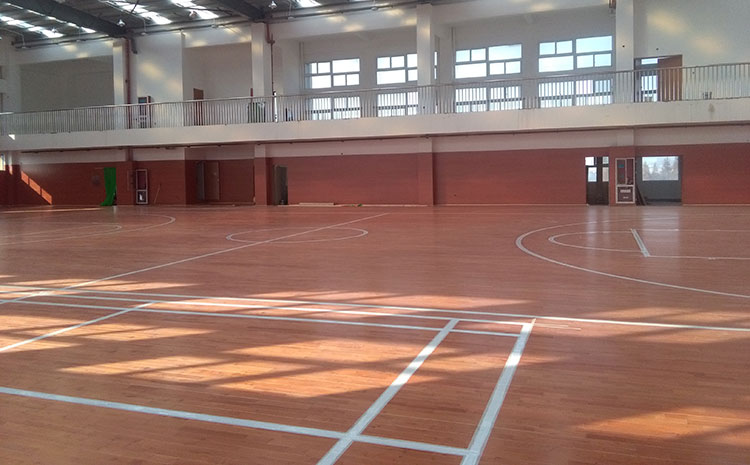 硬木企口籃球運動地板雙層龍骨結構