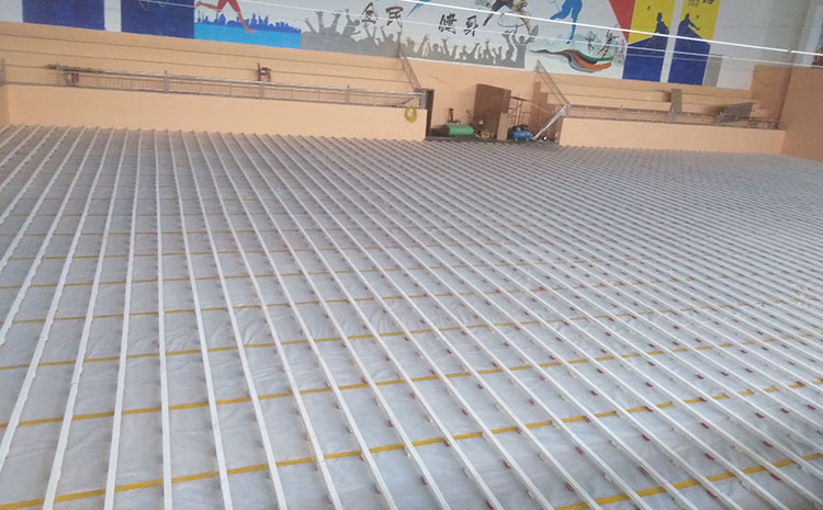拼裝籃球實木運動地板施工方案