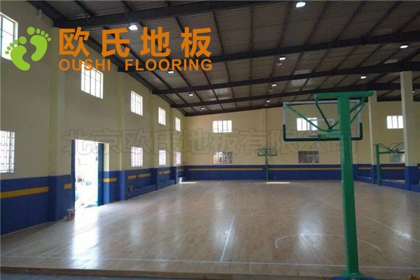 浙江臺州市曼巴籃球館木地板案例