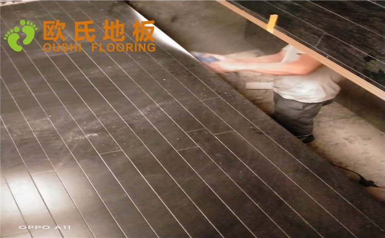 河北廊坊益田同文學校舞臺木地板項目-歐氏實木運動地板